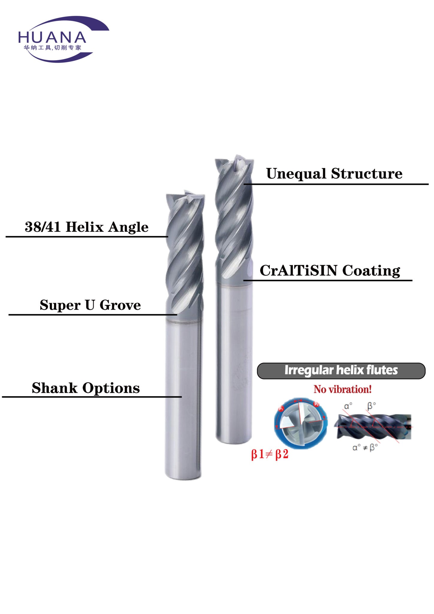 END MILL FOR STAINLESS STEEL Huana Tools